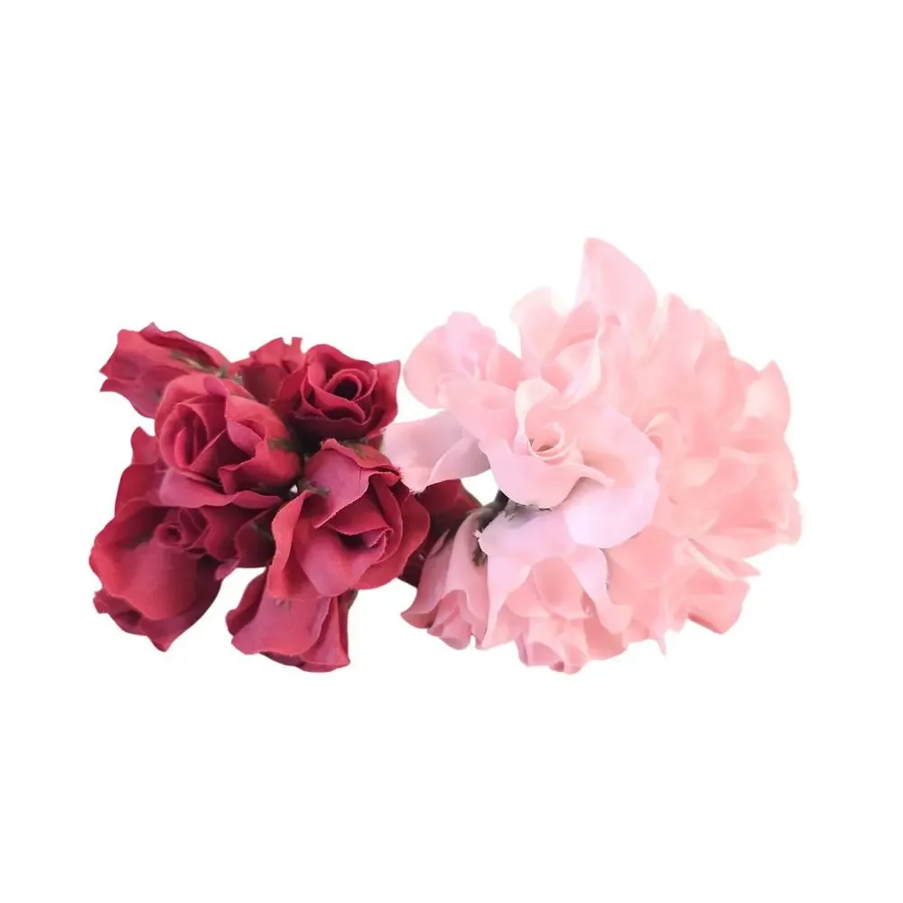 24 Pink Mauve Silk Rose Picks 1 in Artificial Flowers Wedding Craft Floral Decor